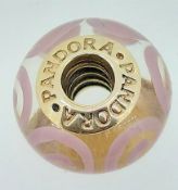 14CT Gold Pand ora Charm 4.1G Murano 15Mm X 8.9Mm - Fully Hallmarked