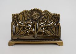 Art Nouveau Style Brass Letter Rack