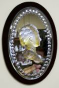 Pair of Mid 19th c. Victoria & Albert Carved Crystal Mirrored Plaques