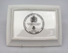 Royal Worcester Queen Elizabeth II Golden Jubilee Rectangular Tray