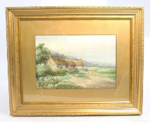 A.Coleman Country Landscape Watercolour c.1895