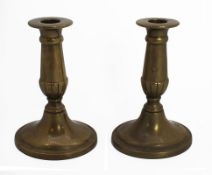Pair of Heavy Bronze Candlesticks