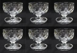 Set of 6 Vintage Cut Glass Crystal Sundae Dishes