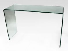 Heavy Contemporary Glass Console Table