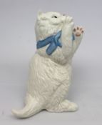 Royal Worcester Kittens Sculpture White Persian