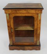 Victorian Walnut Glazed Pier Side Cabinet
