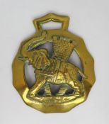 Large Vintage Elephant Horse Brass