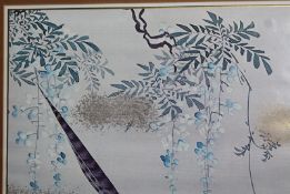 Print of Oriental Style Game Birds Set in Frame