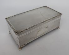 Vintage Silver Cigarette Box by Walker & Hall