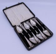 Cased Set of 6 Silver Spoons Sheffield 1933