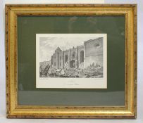 Lisbon Print Engraving Framed