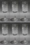 Set of 6 Tudor Crystal Holbein Flutes