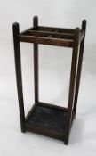 Oak Hall Umbrella Stand with Tray Lining c.1900