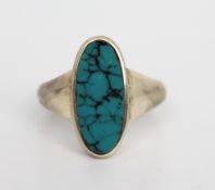 Silver Oval Quartz Ring