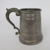 Pewter Tankard with Glass Bottom