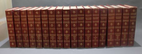 17 Volumes Part Encyclopaedia Britannica Red Leather Bound