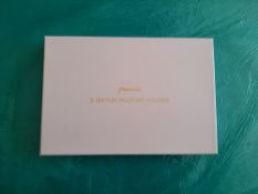 Leather Passport Covers x 2 and 2 Luggage Labels - Wedding