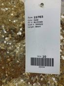 Gold Sequinned Dress 22703 Size 10