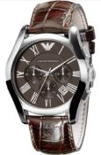 Emporio Armani AR0671 Men's Brown Leather Strap Quartz Chronograph Watch