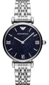Emporio Armani AR11091 Ladies Gianni T-Bar Silver Bracelet Quartz Watch