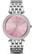 Michael Kors MK3352 Darci Pink & Silver Stainless Steel Ladies Watch