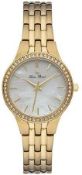 Lucien Piccard Jayne LP-28020-YG-22Mop Mother Of Pearl Dial Gold Stainless Steel Strap