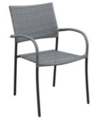 (57/5E) 7x Bambrick Stacking Chair Grey. (All Units Appears As New).