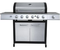 (32/P) RRP £440. Texas Stardom 6 Burner Gas BBQ. Can Cook Up To 30 Burgers At A Time. Six Burners...
