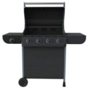 (34/P) RRP £390. Texas Stardom 4 Burner Gas BBQ. Can Cook Up To 25 Burgers At A Time. Four Burner...