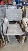 (100) 11x Bambrick Stacking Chair. (Please Note All Unit Have Loose On Arms).