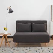 (93/P) RRP £250 (When Complete) . Freya Folding Sofa Bed Charcoal. Sofa : (H80x W120x D90cm). Bed...