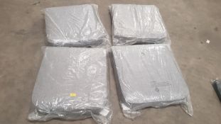 (108/5E) 4x Garden Furniture Cushion Grey. (57x 63x 9cm Approx). All Units Appear As New.