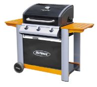 (33/Pallet) RRP £400. Outback Spectrum Hybrid 3 Burner Gas BBQ. Unit Has Heat Gauge, Two Timber S...
