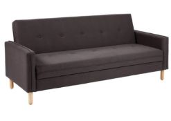 (88/P) RRP £325. Sindy Sofa Bed With Storage Charcoal. Sofa Bed With Ottoman Storage Concealed Be...