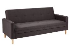 (81/P) RRP £325. Sindy Sofa Bed With Storage Charcoal. Sofa Bed With Ottoman Storage Concealed Be...