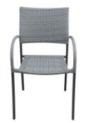 (60/5F) 6x Bambrick Stacking Chair Grey. (All Units Appears As New).