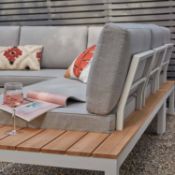 (5/P) RRP £1100. Hartington Spirit Collection Corner Set Grey. Stylish And Versatile Modern Sofa...