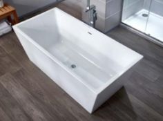 RRP £2,338. ECO N5 Minimal Freestanding Double Ended Luxury Bath. 1700mm x 800mm – White. Appears...