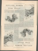 1898 Antique Newspaper Famous Places of Victorian England Alton Towers