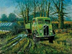 1940's Guy Otter Tip Lorry Metal Sign Vintage Reproduction Designed Commercial