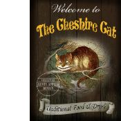 Alice In Wonderland Large Metal Pub Sign 