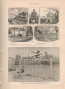 Sketches Of Ireland 1888 Youghal Cork High Jumping Champion