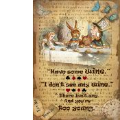 Alice In Wonderland Metal Sign 