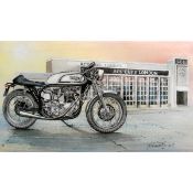 Ace Café Triton, Norton Triumph Motorbike Legend Metal Sign