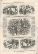 Victorian Sketches of Bury St Edmonds 1867 Antique Newspaper