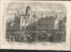 1867 Antique Queen Victoria Royal Trip to Kelso Scotland Newspaper