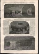 Visit To The Salt Mines Of Cheshire 1850 Antique Newspaper.