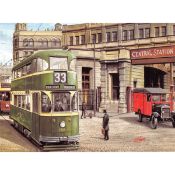 Reproduction Large Trams & Buses Metal Sign 