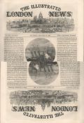 The Great Floods of 1866 in England Antique Newspaper