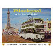 Reproduction Large Trams & Buses Metal Sign 